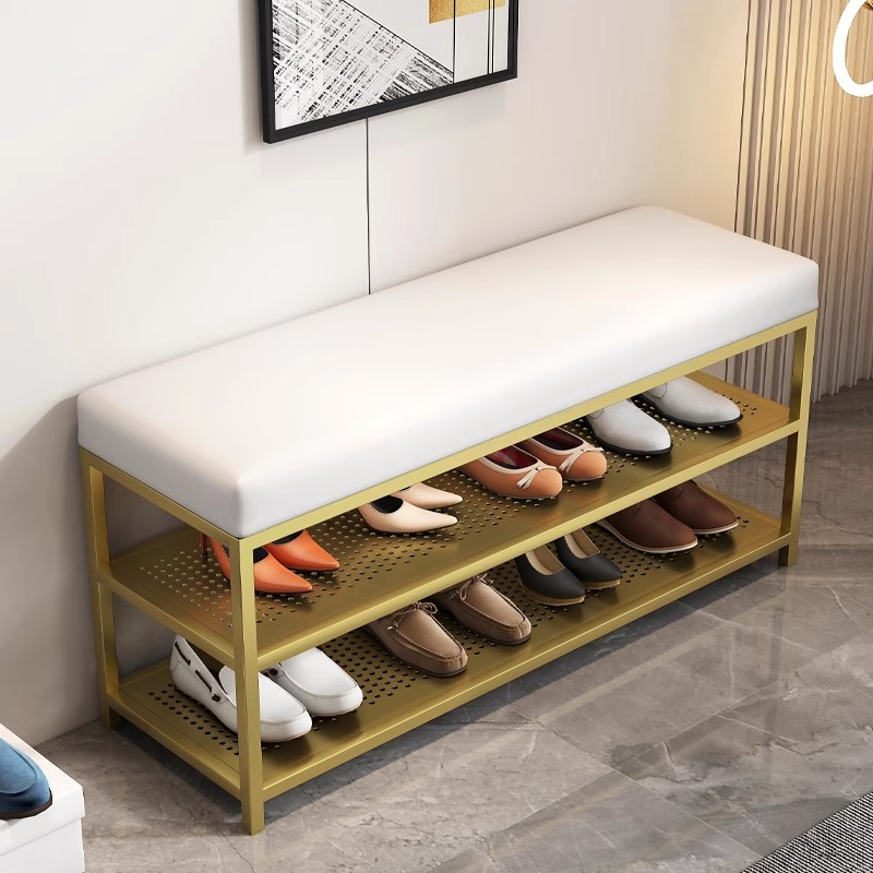 Simple Entrance Door Shoe Bench Flat Model
