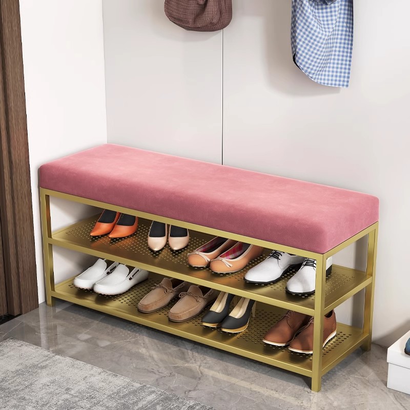 Simple Entrance Door Shoe Bench Flat Model