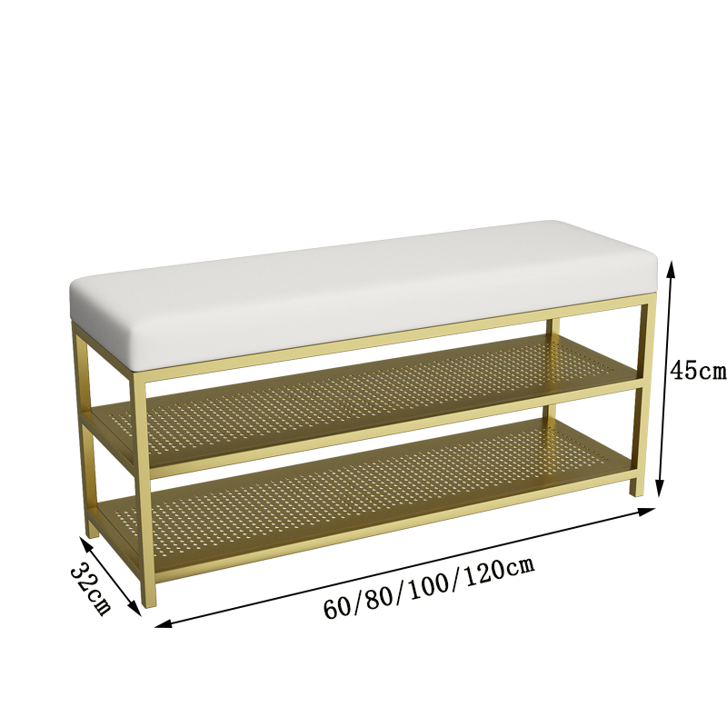 Simple Entrance Door Shoe Bench Flat Model