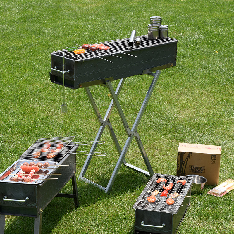 Stainless Steel Foldable Portable X-Shaped Barbecue Grill