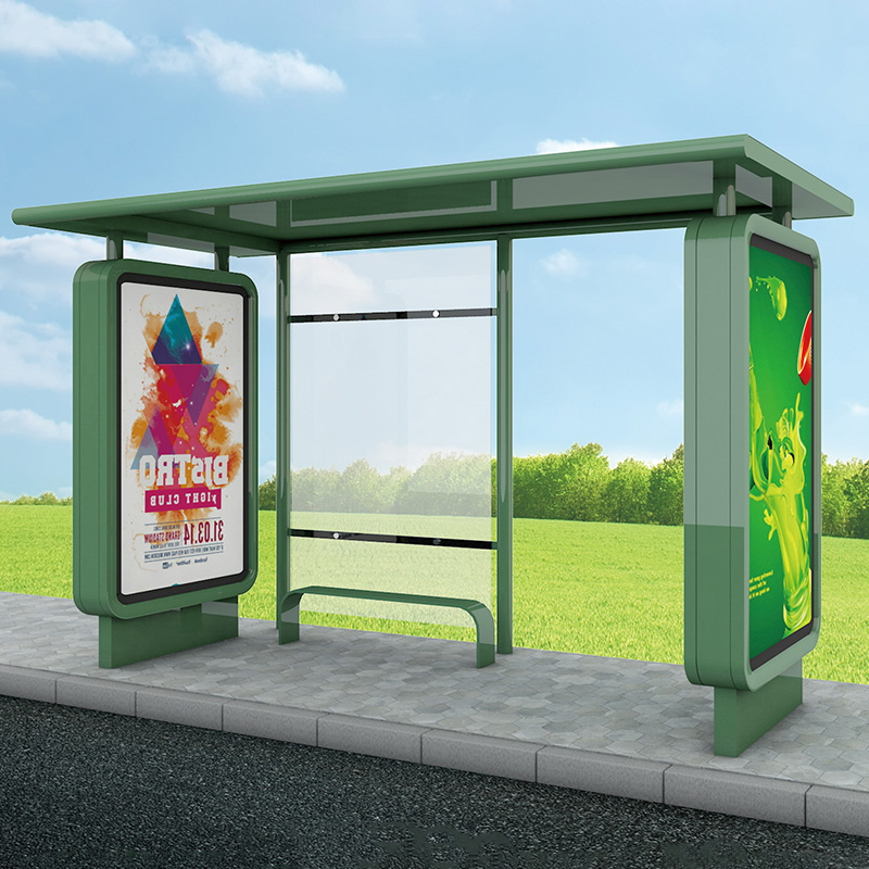 AH-2777 Stainless steel fittings Bus Shelter