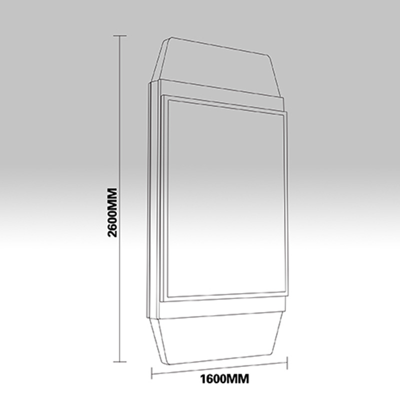 AH-2848 2830 Low maintenance cost Bus Shelter AH-2848 2830 Low maintenance cost Bus Shelter