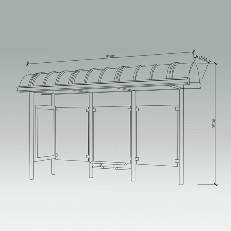 AH-2772 Weather-resistant materials Bus Shelter
