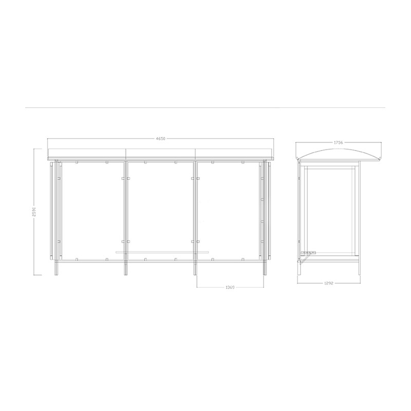 AH-3074 Brighter appearance Bus Shelter