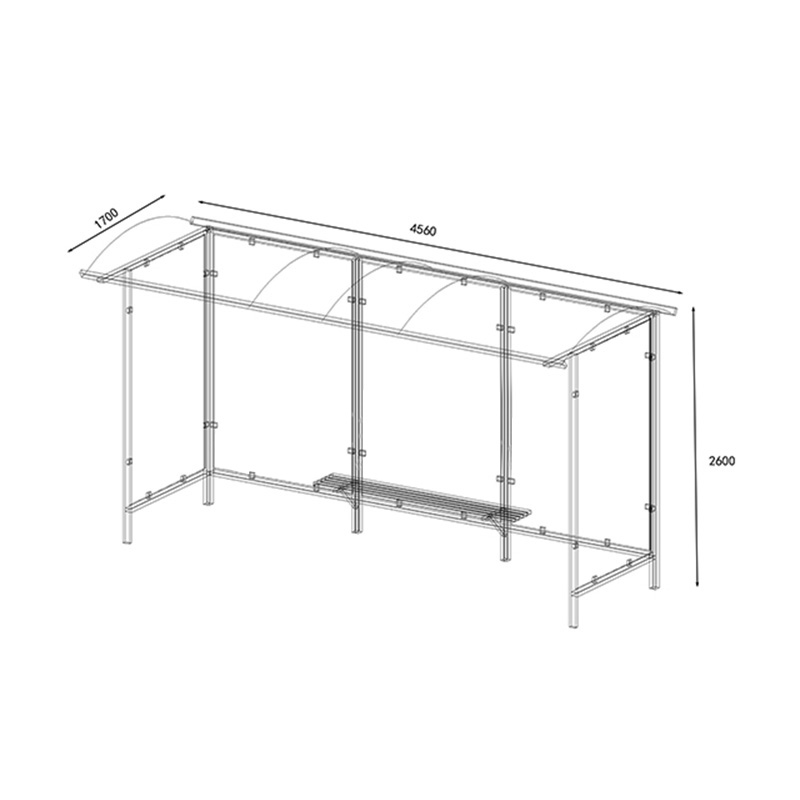 AH-3060 Ensure safety Bus Shelter