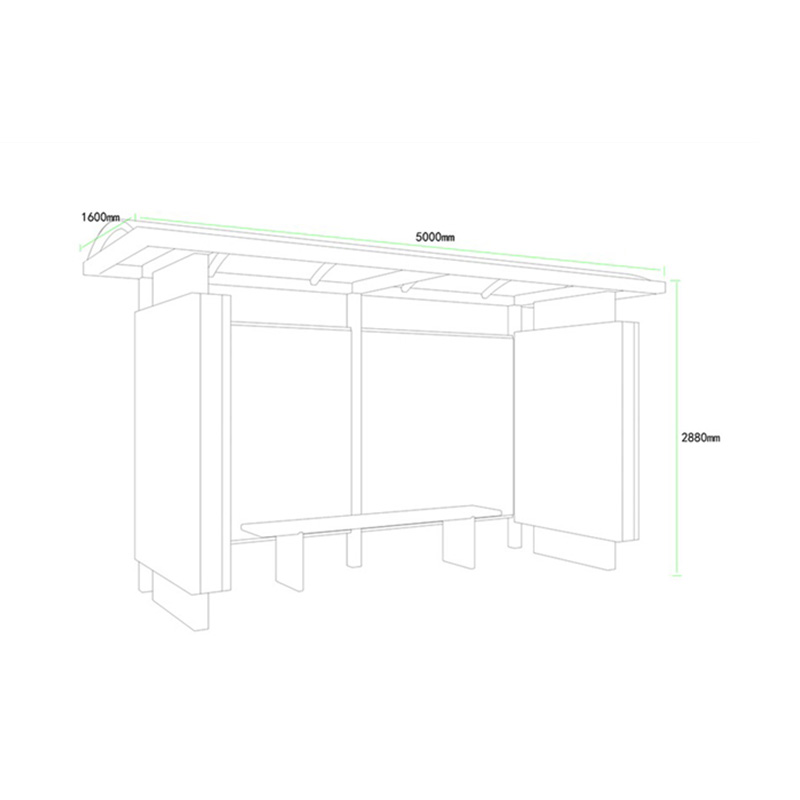 AH-3014 All-weather use Bus Shelter