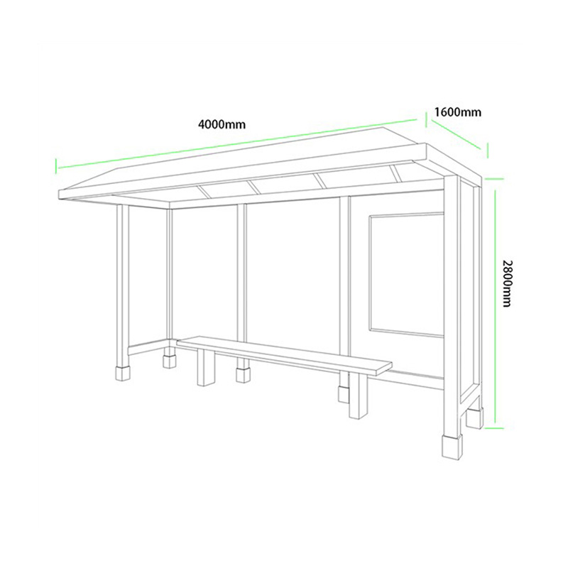 AH-2768 Sunshade and rainproof performance Bus Shelter