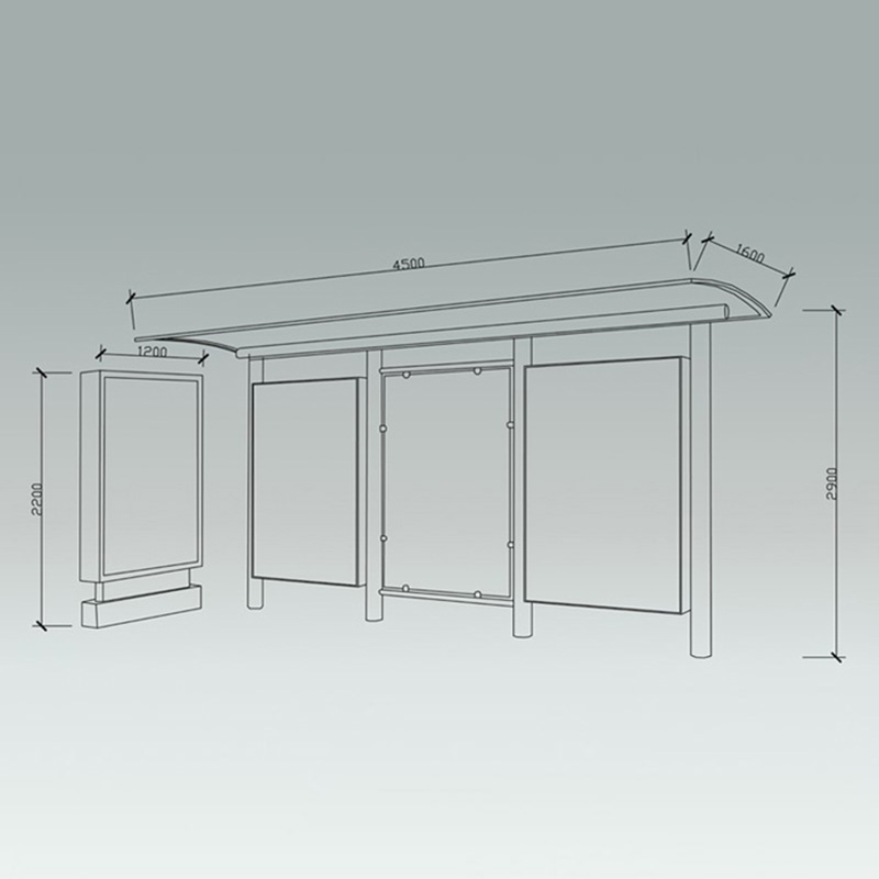 AH-2767 Strong weather resistance Bus Shelter