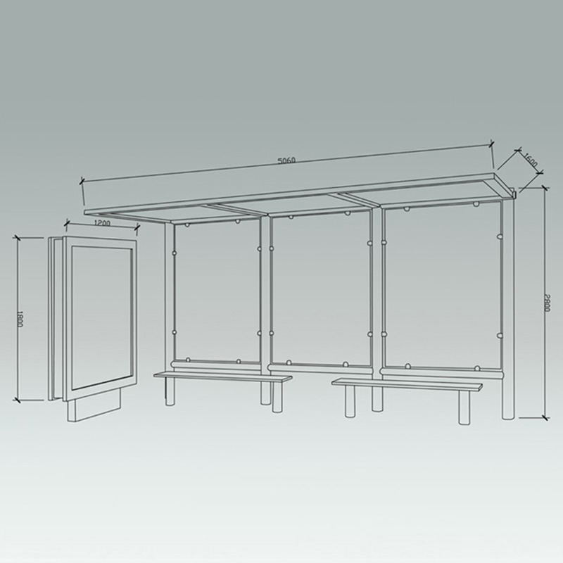 AH-2759 Good aesthetics Bus Shelter