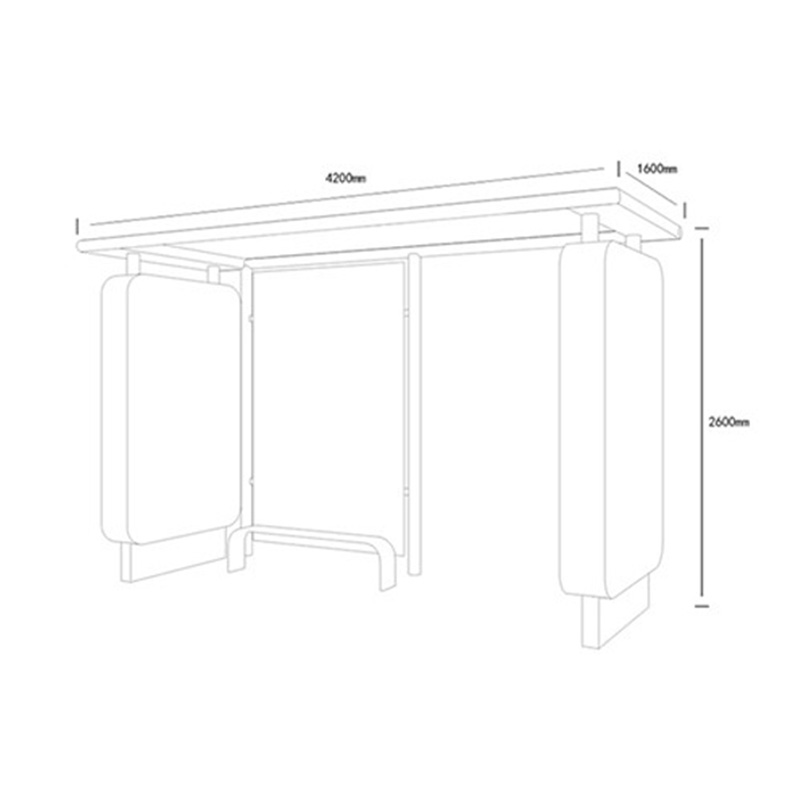 AH-2077 Non-slip floor Bus Shelter