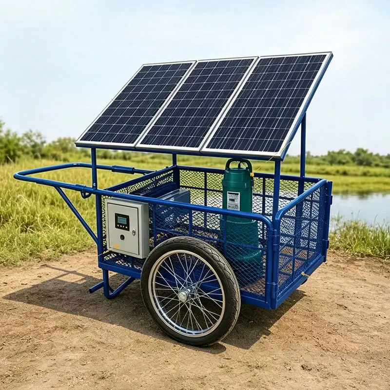Metal Foldable Trolley with Solar-powered Water Pump