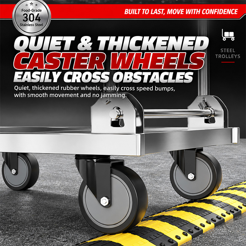 304 stainless steel Heavy-duty load capacity Platform Trolley