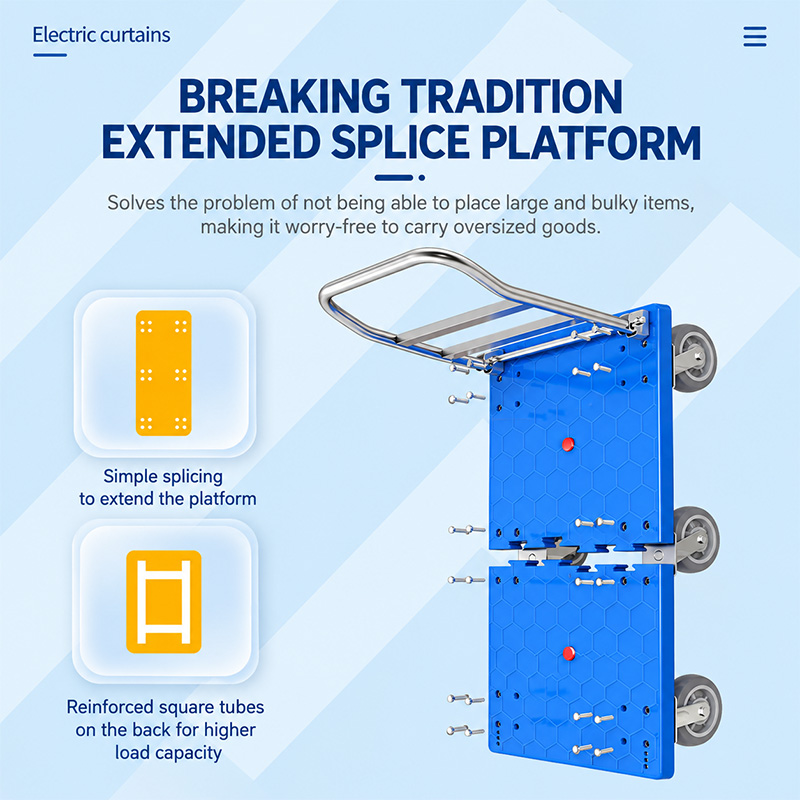 Extended and enlarged Blue color Platform Trolley
