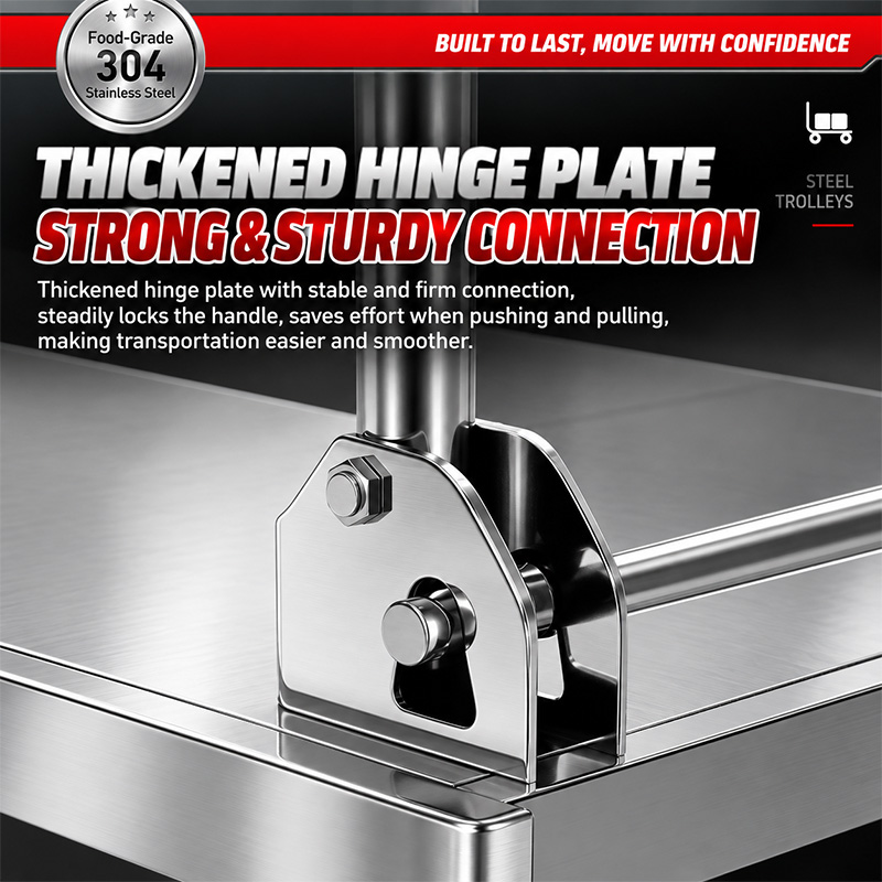304 stainless steel Heavy-duty load capacity Platform Trolley