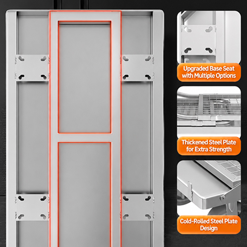 Easy Assembly and Portable Silent Casters Cage Trolley