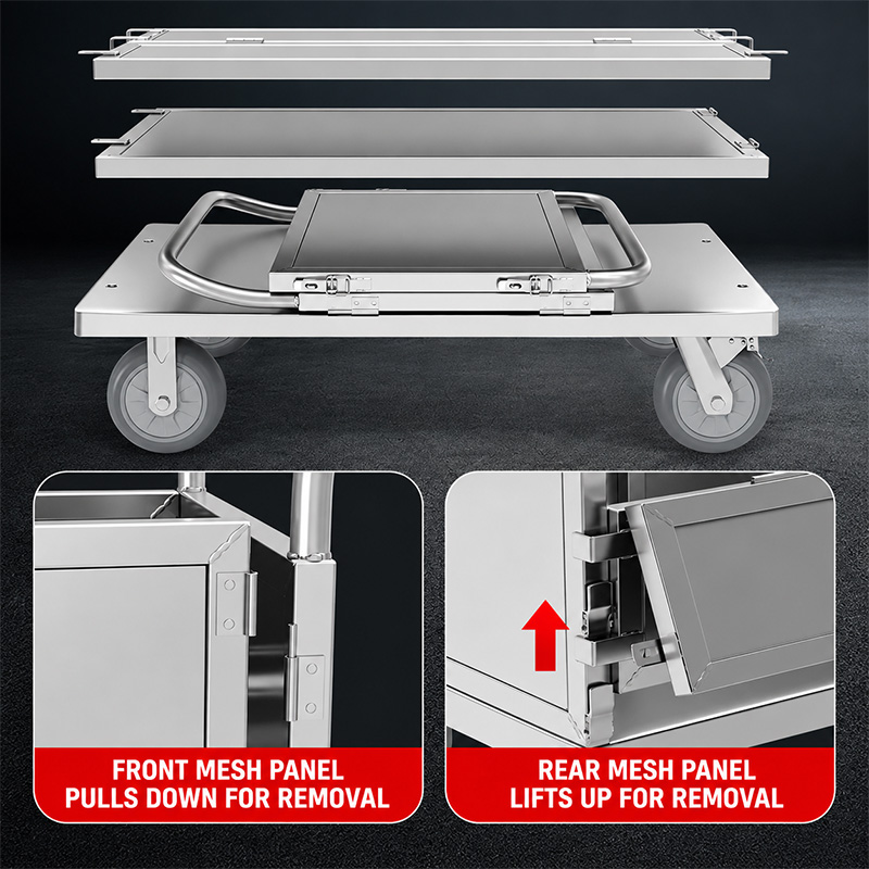 Multifunctional double-decker vehicle Detachable Cage Trolley