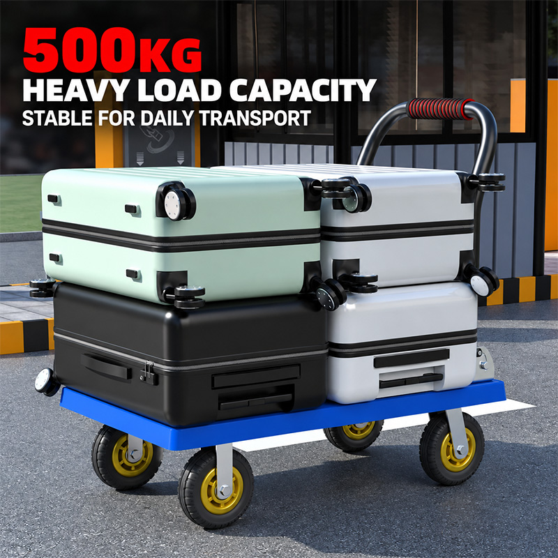 Twin-steel-pipe multi-ribbed vehicle deck Platform Trolley Twin-steel-pipe multi-ribbed vehicle deck Platform Trolley