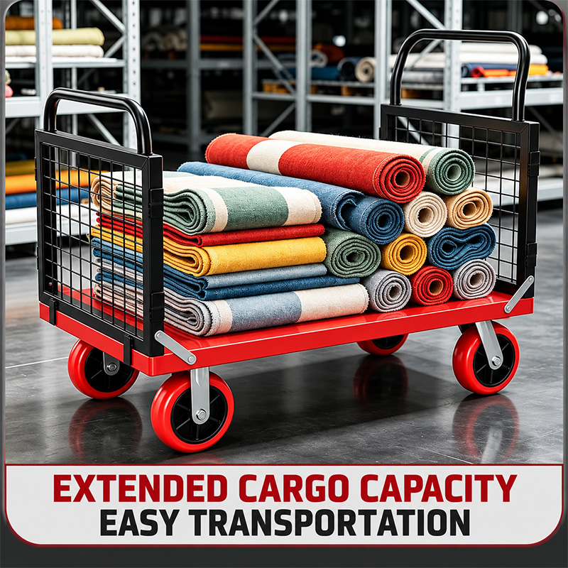 Fully Foldable Mesh Transport Cart Cage Trolley Ideal For Warehouse Storage