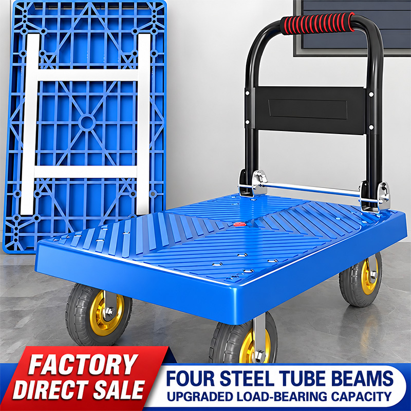 Twin-steel-pipe multi-ribbed vehicle deck Platform Trolley Twin-steel-pipe multi-ribbed vehicle deck Platform Trolley