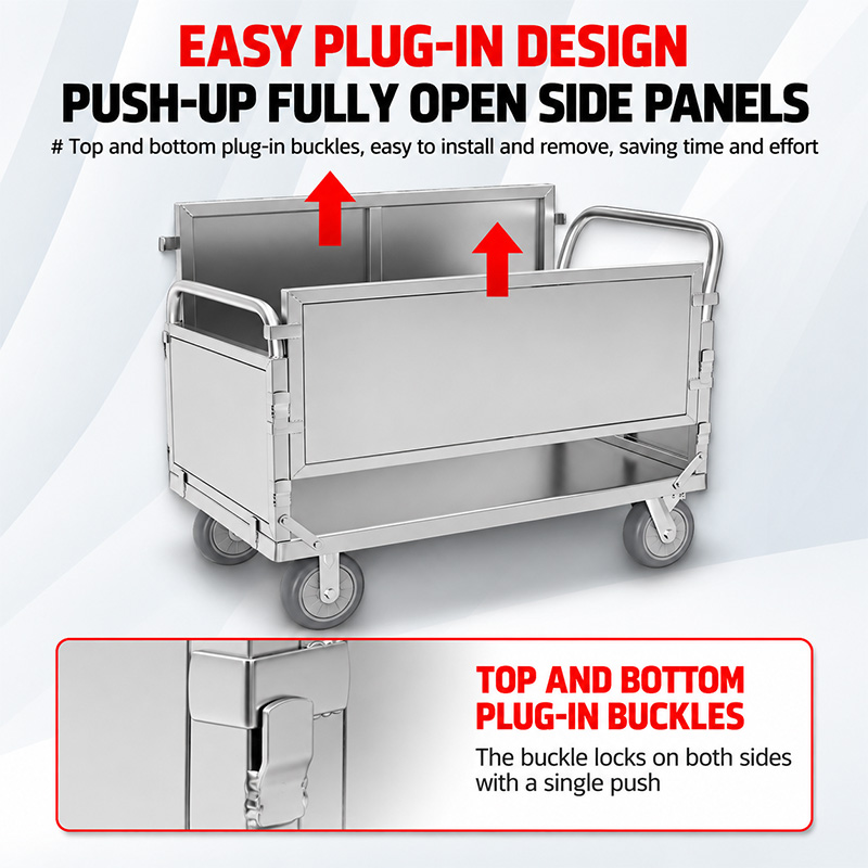 Multifunctional double-decker vehicle Detachable Cage Trolley