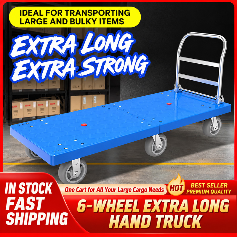 Extended and enlarged Blue color Platform Trolley