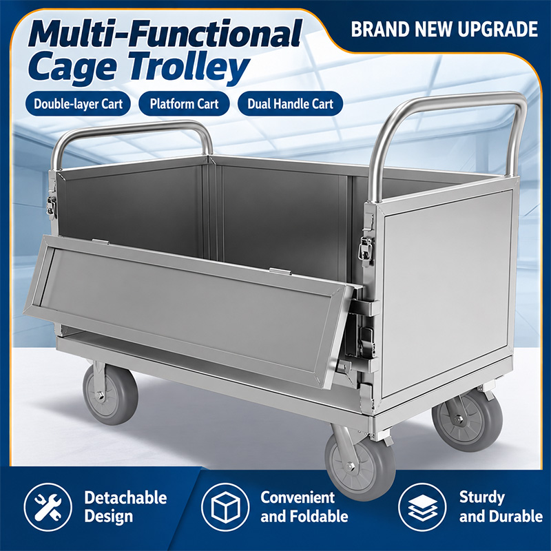 Multifunctional double-decker vehicle Detachable Cage Trolley