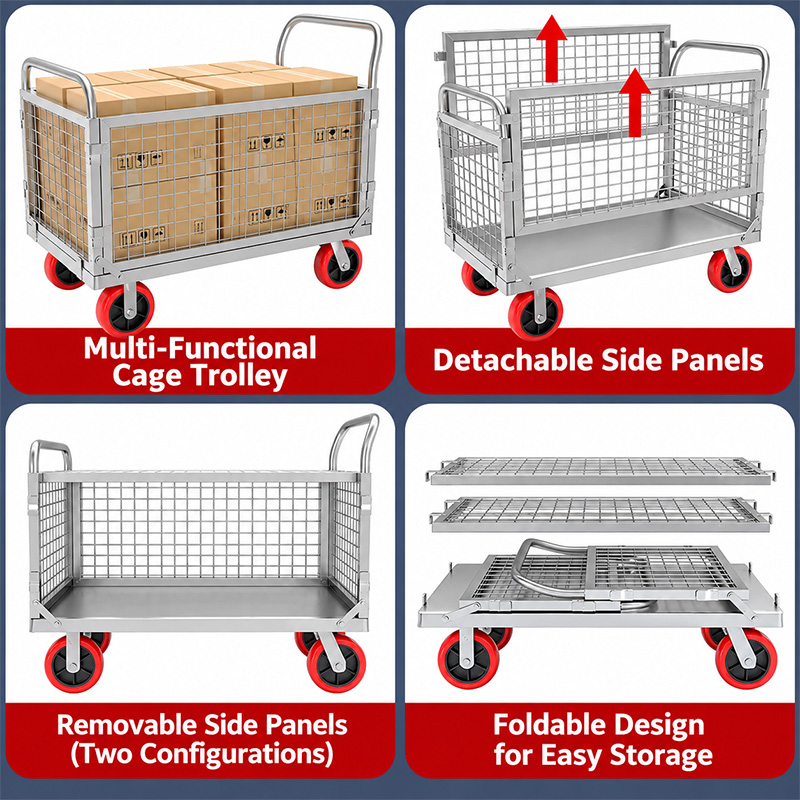 Detachable and multifunctional Cage Trolley Detachable and multifunctional Cage Trolley