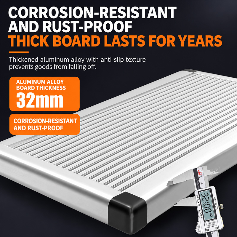 Aluminum Alloy Anti-corrosion and anti-rust Platform Trolley with Casters