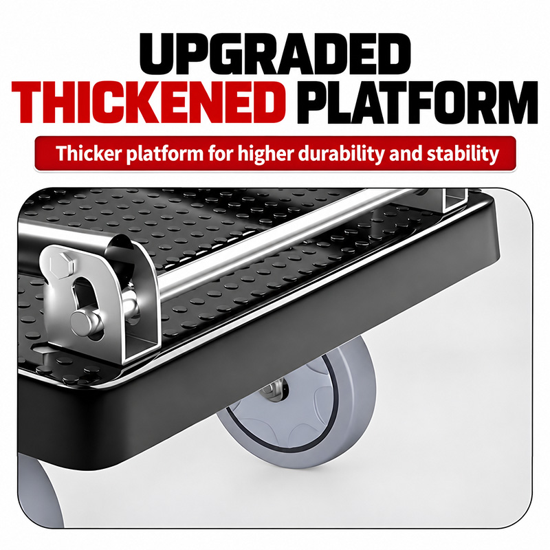 Tri-Fold Non-Slip Platform Truck with Side Rails