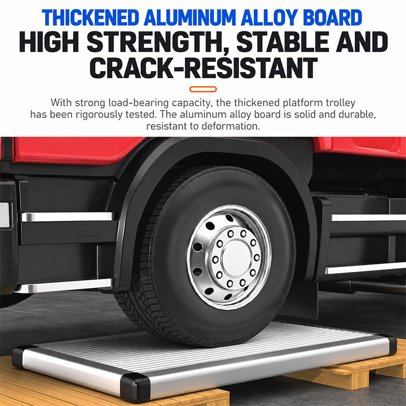 Aluminum Alloy Anti-corrosion and anti-rust Platform Trolley with Casters