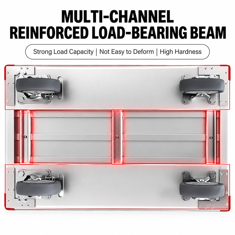 Aluminum Alloy Anti-corrosion and anti-rust Platform Trolley with Casters