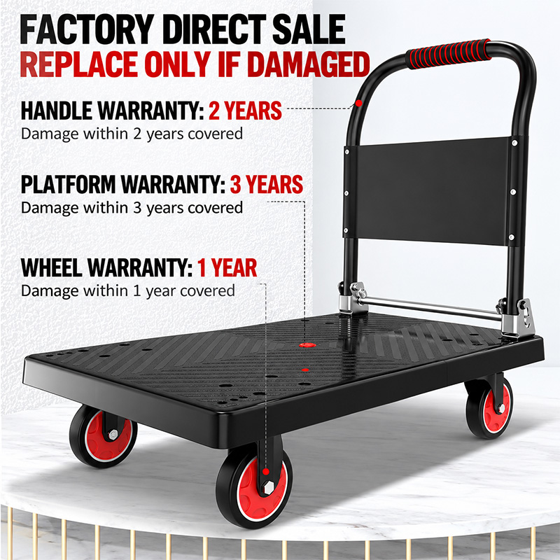 Widened-Guard Silent-Caster Platform Trolley Widened-Guard Silent-Caster Platform Trolley