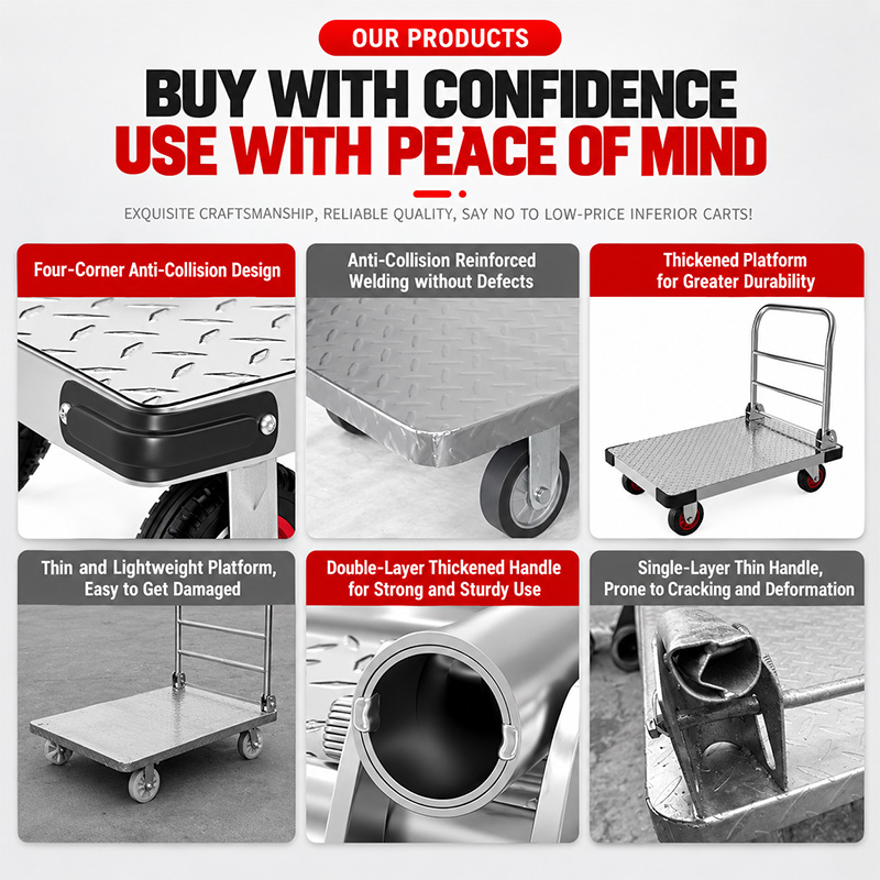 Anti-Collision Steel Platform Trolley