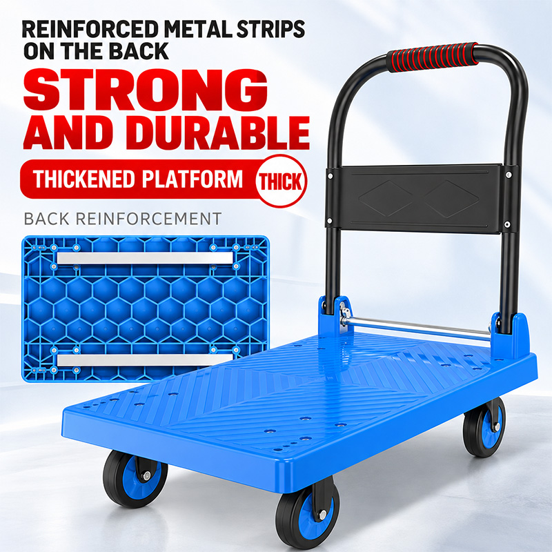 Honeycomb-Deck TPR-Caster Platform Trolley