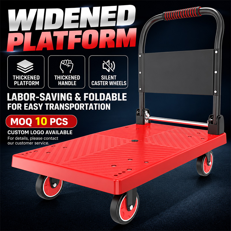 Widened-Guard Silent-Caster Platform Trolley Widened-Guard Silent-Caster Platform Trolley