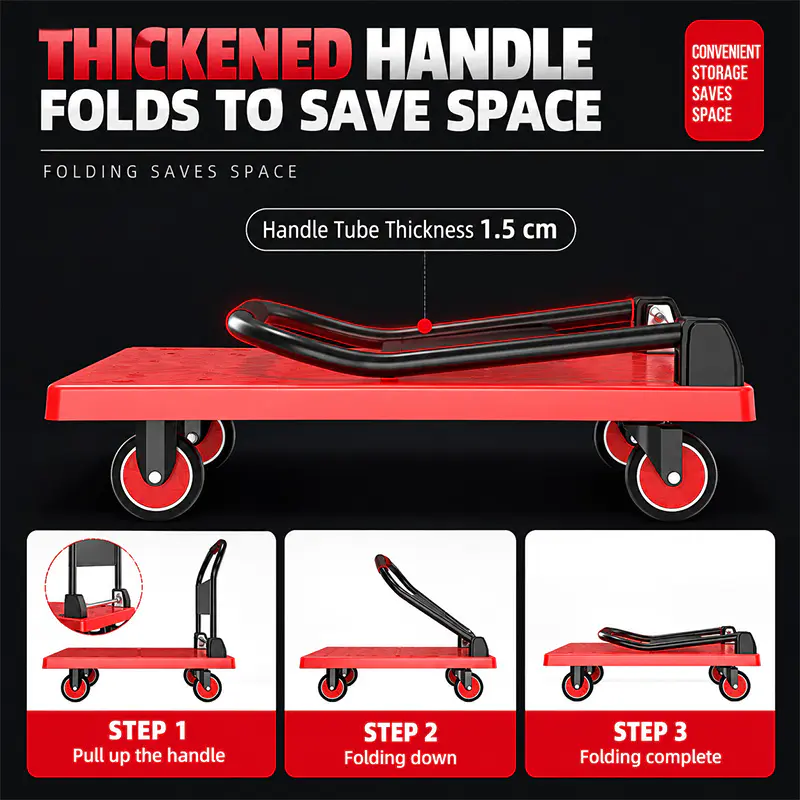 Widened-Guard Silent-Caster Platform Trolley Widened-Guard Silent-Caster Platform Trolley