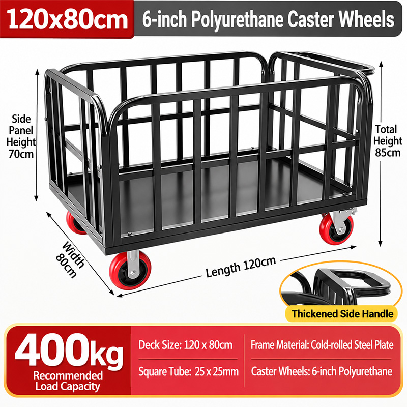 Heavy-Duty Square-Tube Cage Trolley
