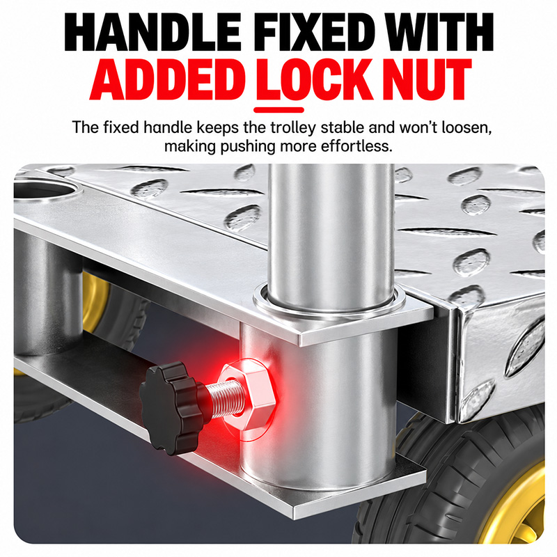 Thickened-Steel Detachable-Rail Cage Trolley