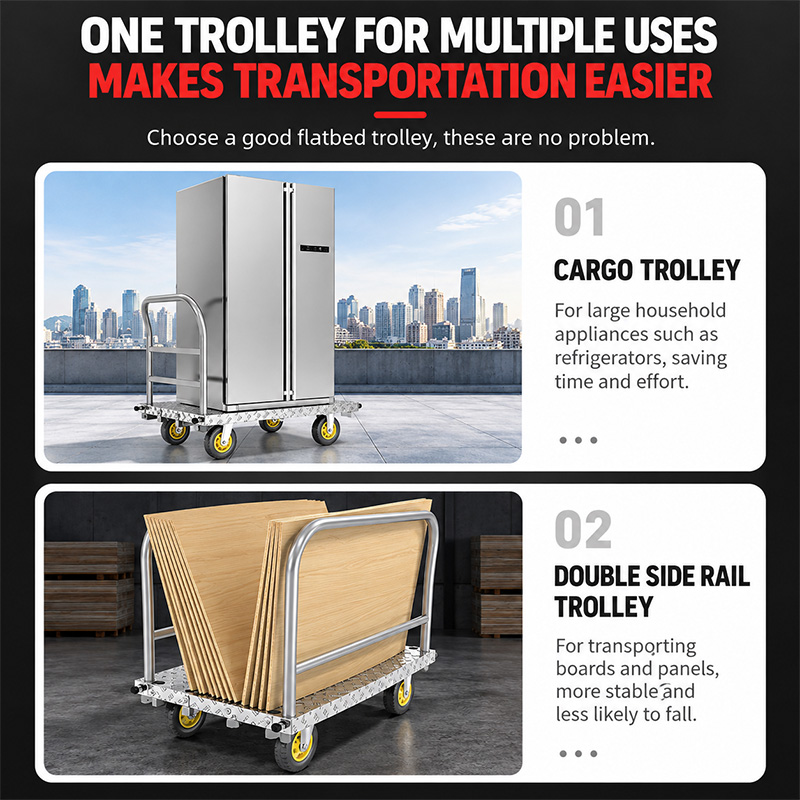Thickened-Steel Detachable-Rail Cage Trolley