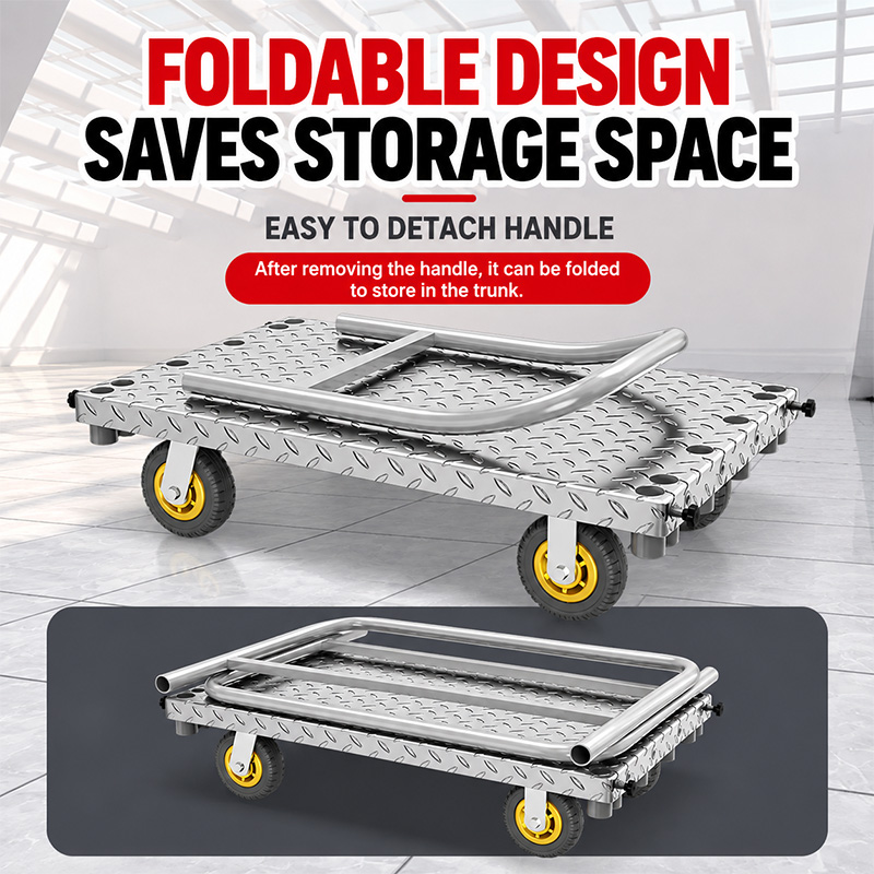 Thickened-Steel Detachable-Rail Cage Trolley
