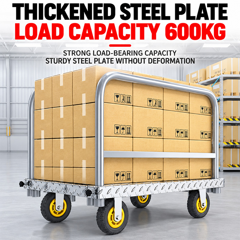 Thickened-Steel Detachable-Rail Cage Trolley