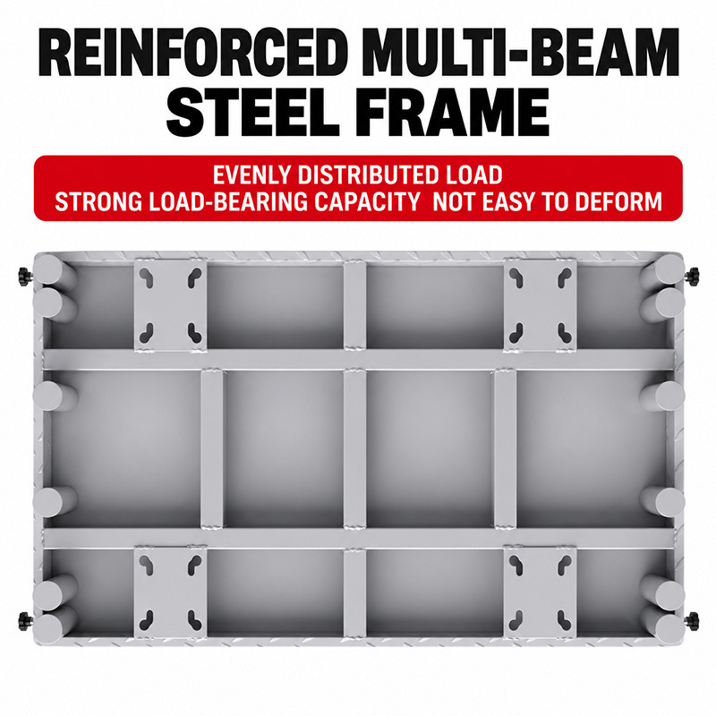 Thickened-Steel Detachable-Rail Cage Trolley