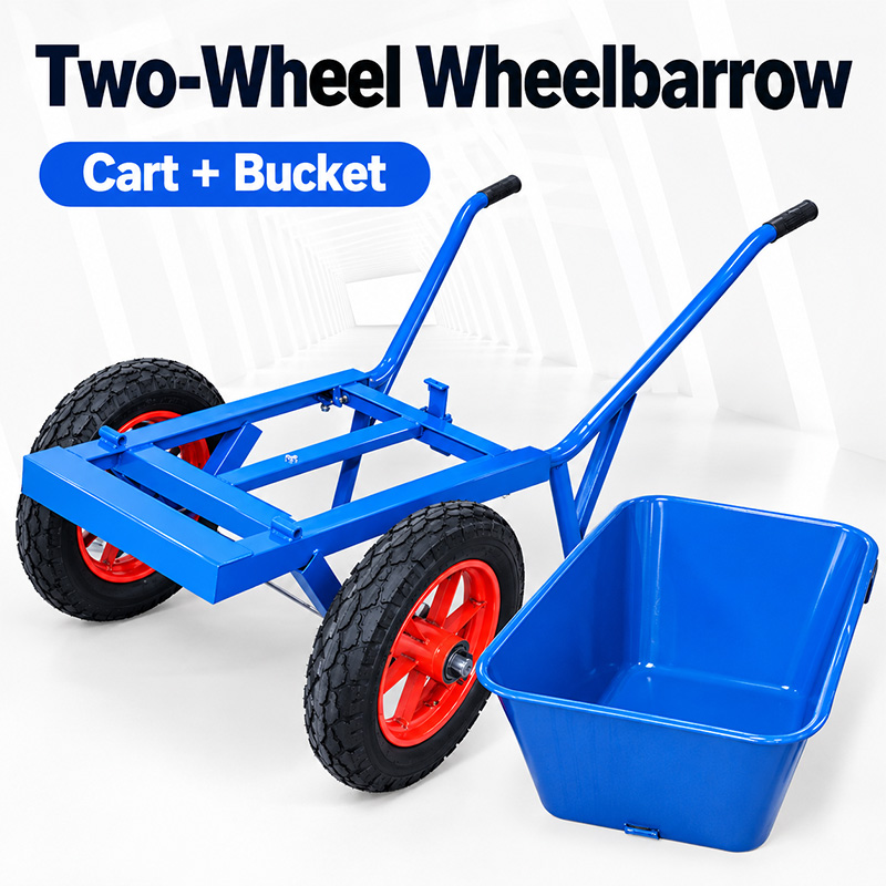 Thickened-Hopper Large-Wheel Wheelbarrow
