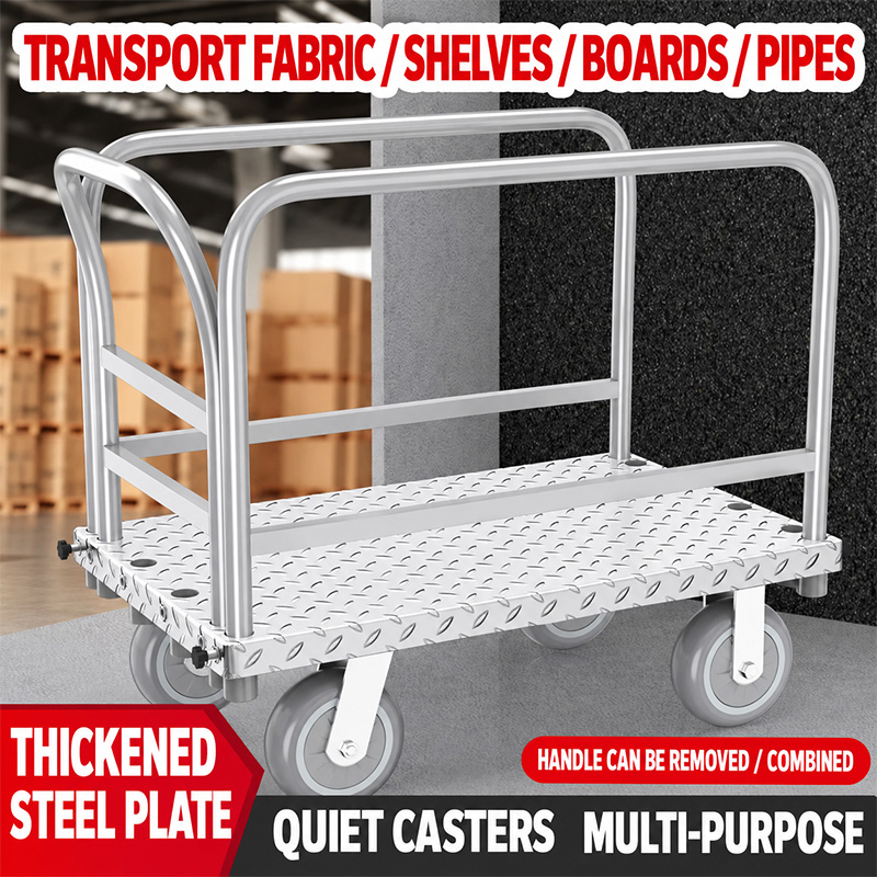 Thickened-Steel Detachable-Rail Cage Trolley