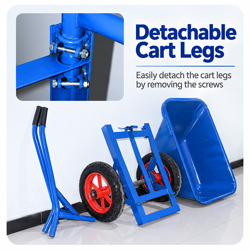 Thickened-Hopper Large-Wheel Wheelbarrow
