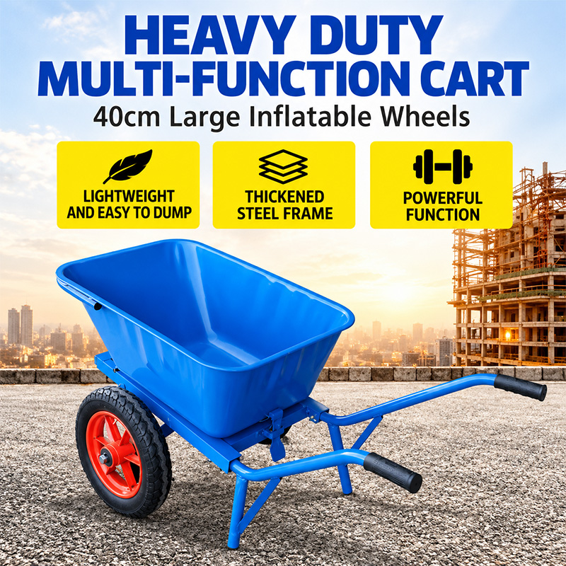 Thickened-Hopper Large-Wheel Wheelbarrow