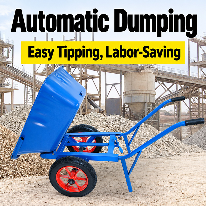 Thickened-Hopper Large-Wheel Wheelbarrow